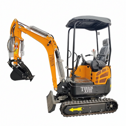 TYPHON TERROR XVIII Mini Excavator 4000lbs USA KUBOTA D902 + 12″ DIGGING BUCKET